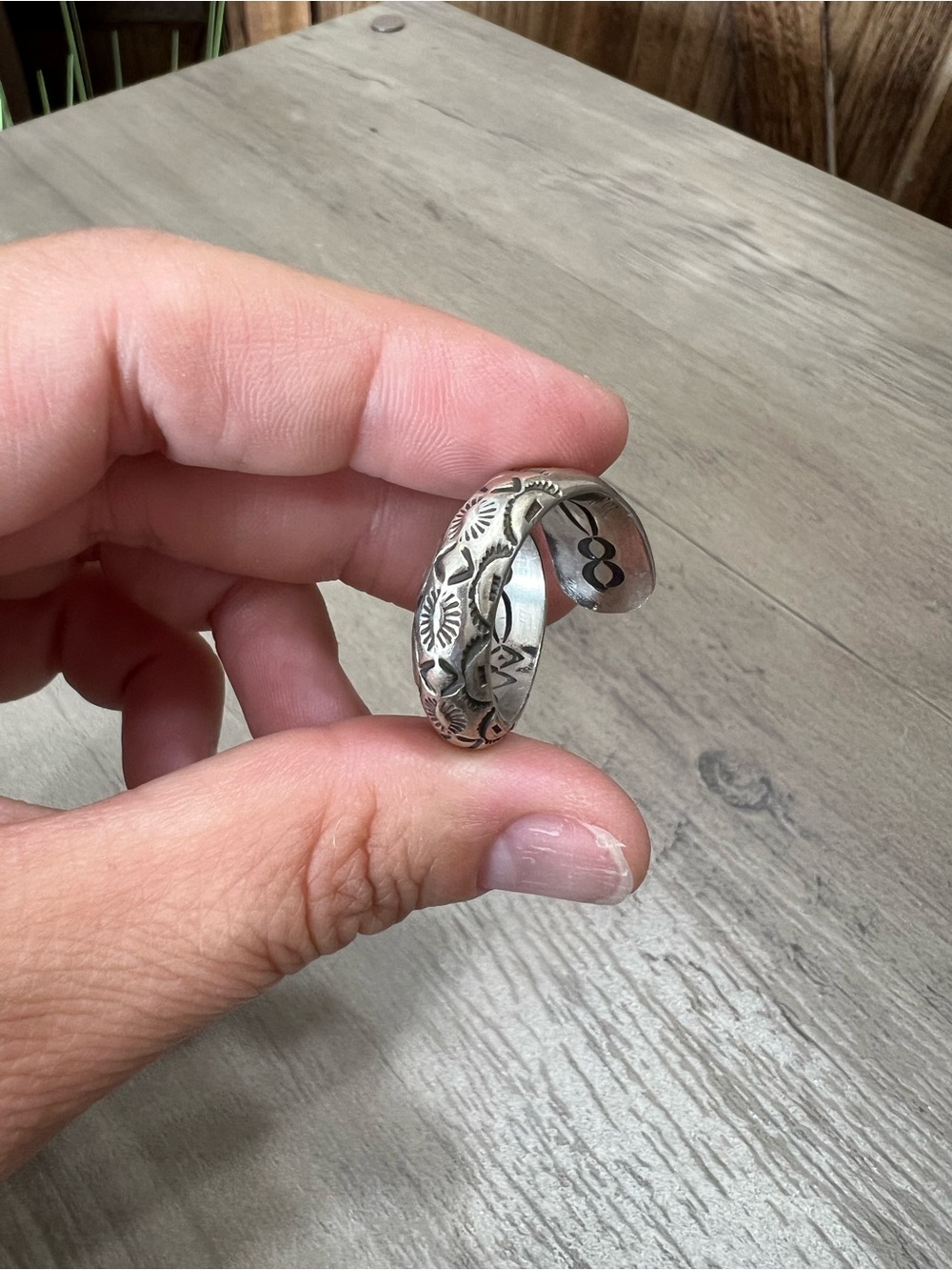 Native Ray Adaki Sterling Silver Ring Sz8.5 - Picture 2 of 6